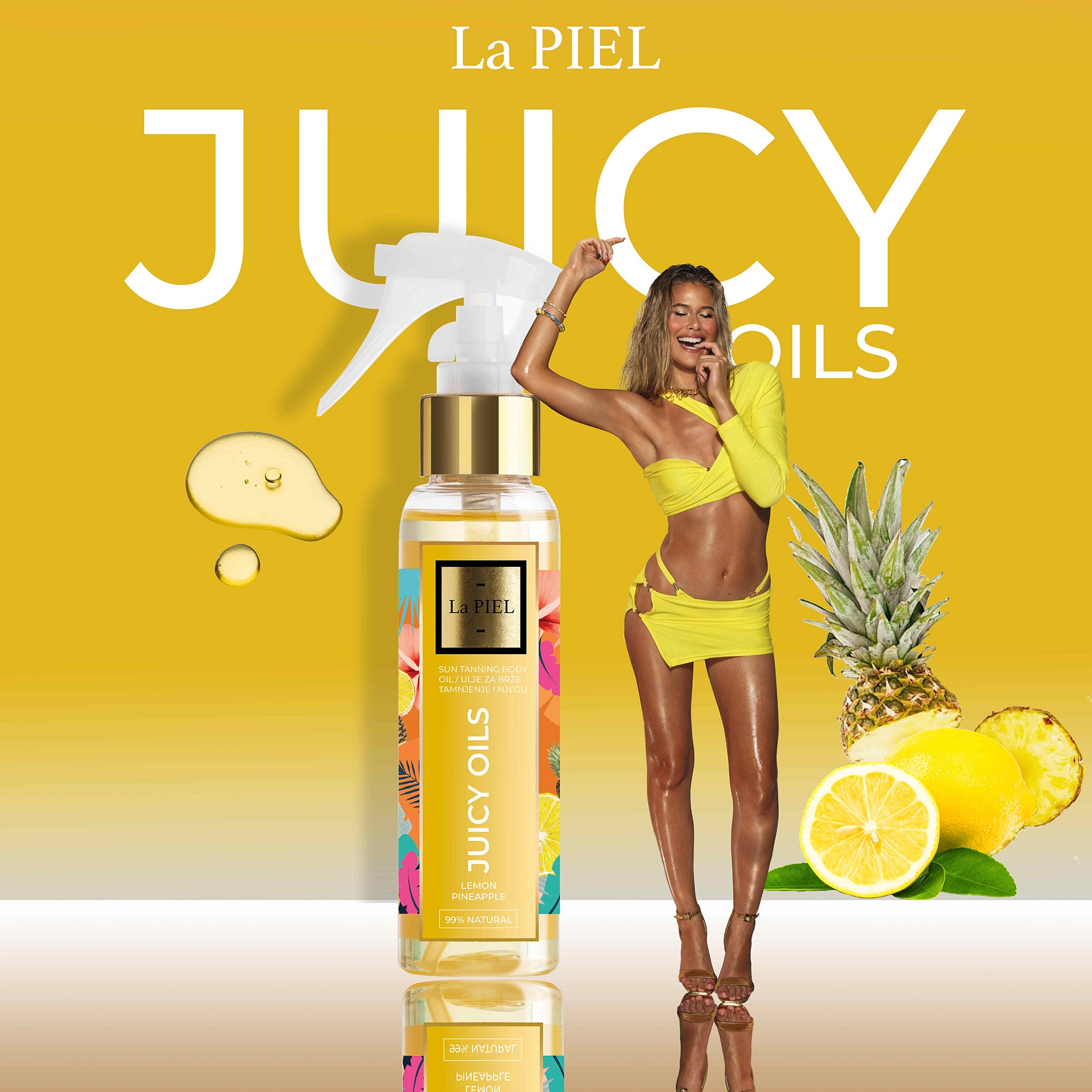 La Piel Juicy Oils Limun Ananas Ulje Za Brze Tamnjenje I Njegu Tijela