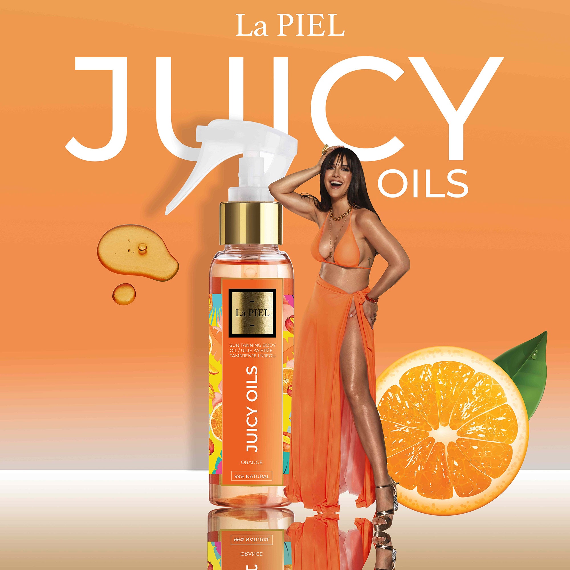 La Piel Juicy Oils Naranca Ulje Za Brze Tamnjenje I Njegu Tijela Prirodno Ulje By Lana Jurcevic